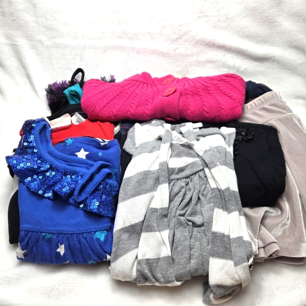 Bundle Of 19 Clothes Size 6 Shorts Tops Skirts